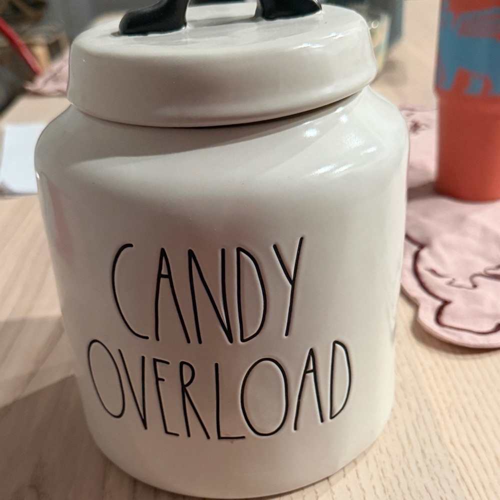 Rae Dunn White Candy Overload Ceramic canister